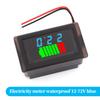 Stlxy voltmeter waterproof car battery level indicator 12V-72V lithium battery capacity meter tester red blue display tester