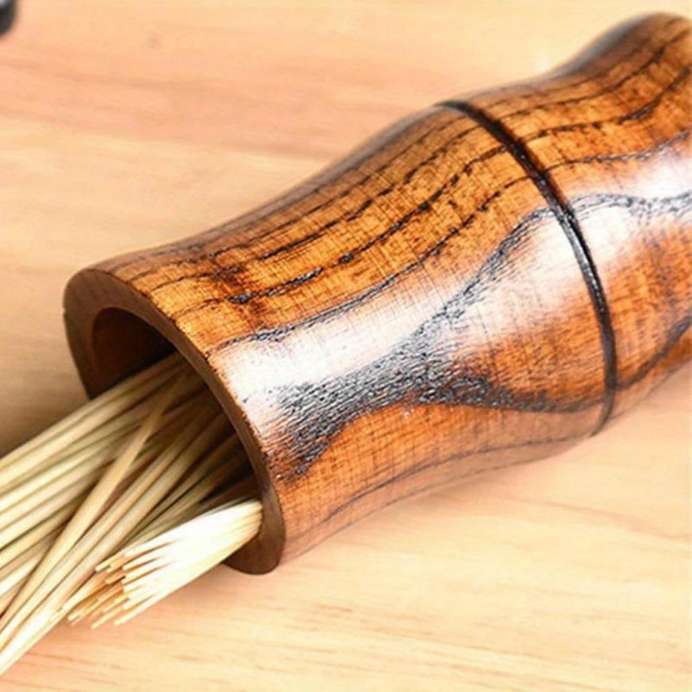 7.5*4cm Wood Toothpick Storage Box Home Kitchen Decoration Accessories Cylinder Tooth Pick Holder Container