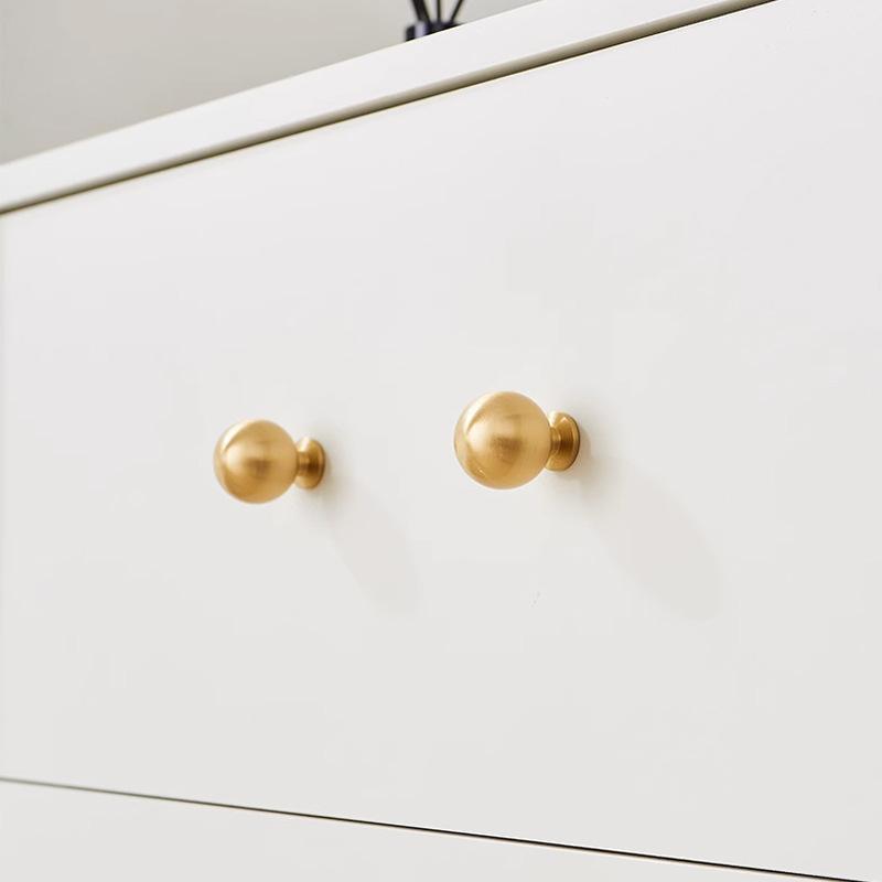 Massiver Messingknopf Amerikanischer Schrank Kommode Schubladengriff Modern Minimalistisch Kleiderschrankgriff Umweltfreundlich Langlebig Einzelbohrung