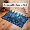 Winter Theme Soft Crystal Velvet Rug Custom Name & Text Print Non Slip Floor Rug for Bedroom Living Room