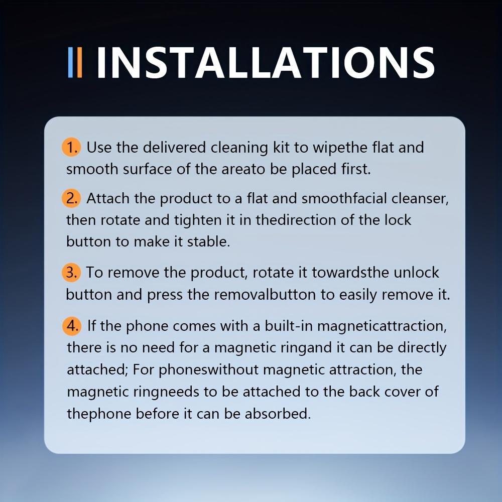 360 ° Rotating Magnetic Phone Holder, Foldable and Retractable, ABS Material, Portable, Suitable for Car/travel/gym/smooth Mirror