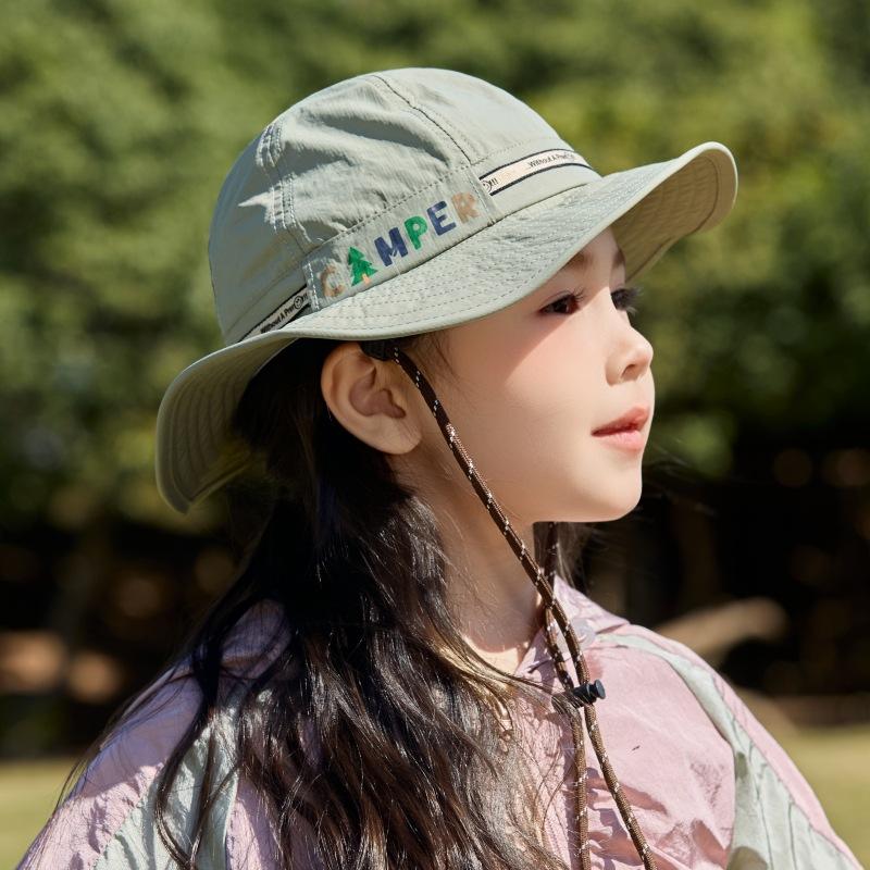 

Детская шляпа, защита от ультрафиолета, детская летняя ветрозащитная шляпа от солнца, шляпа от солнца для мальчиков и девочек Recommended age 3-10 years old [48-54cm] армия зеленый