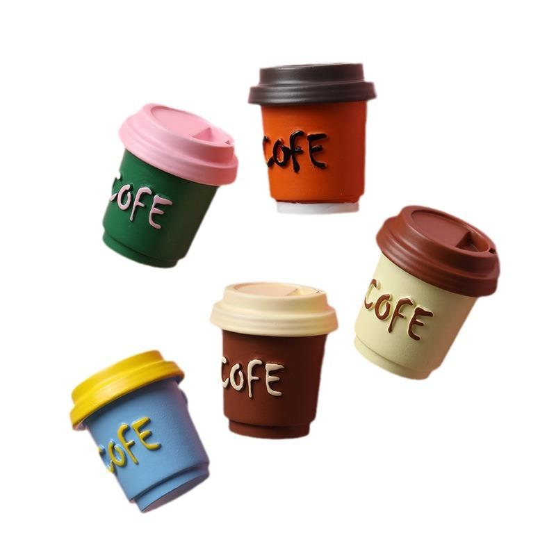 Multi Color Coffee Cup Refrigerator Sticker Creative 3D Magnetic Sticker Magnetic Suction Simulation Decoration