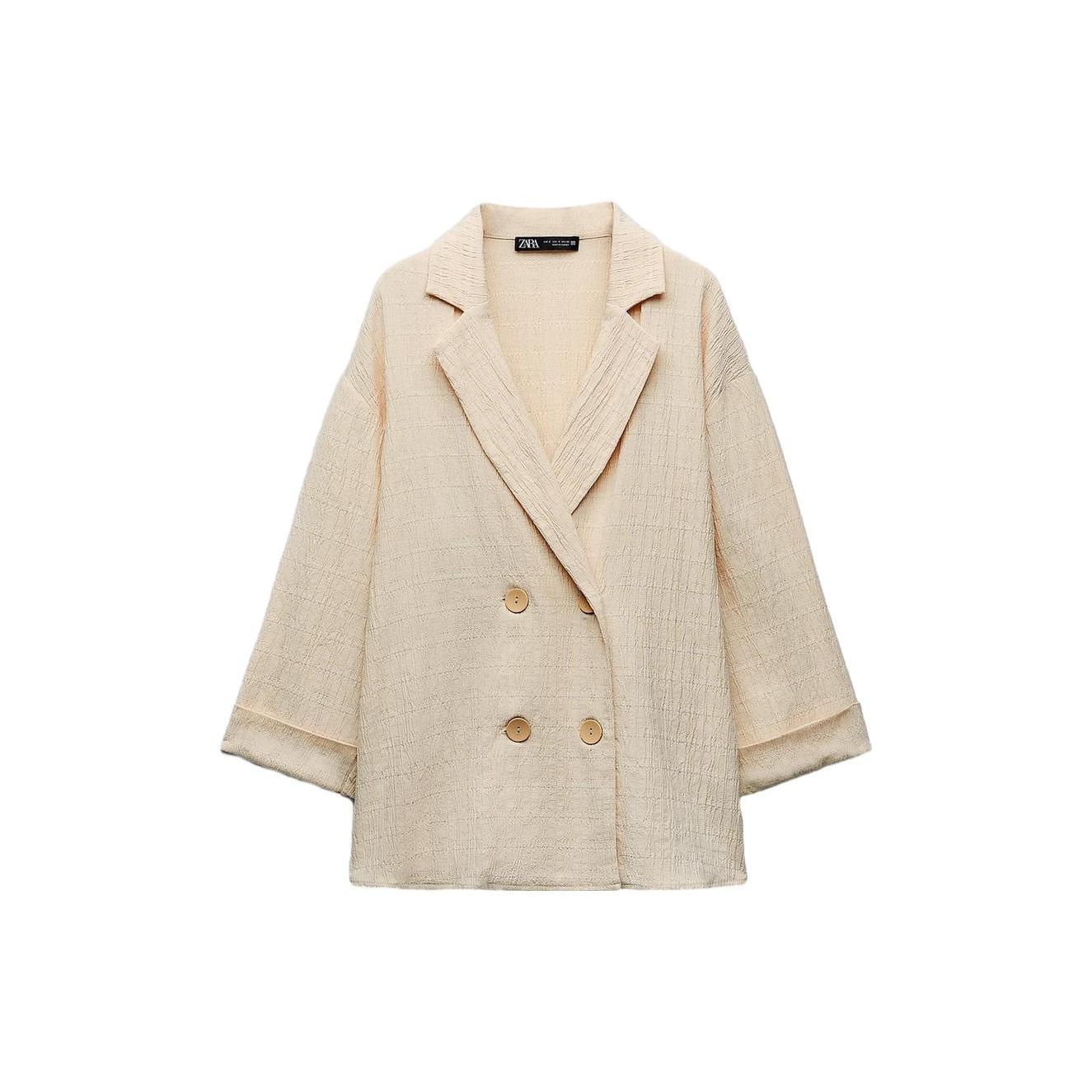 

Zara Casual Versatile Fashion Commuter Suit Women suits White 01165320712-33 XS