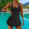 Women Jumpsuit U-Neck Sleeveless High Waist Running One-Piece Sports Wear Solid Color Summer Fitness Wear