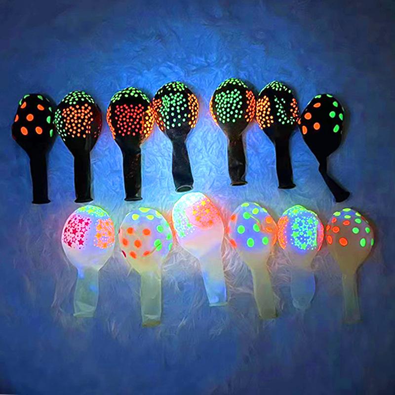 10/20/30pcs 12inch Fluorescent Neon Glow Latex Balloons Dark Glow Luminous Wedding 80s 90s Birthday Black Light Party Decor