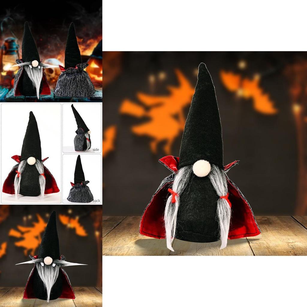Handmade Halloween Gnome Doll Vampire Plush Decoration For Festive Holiday Cheer