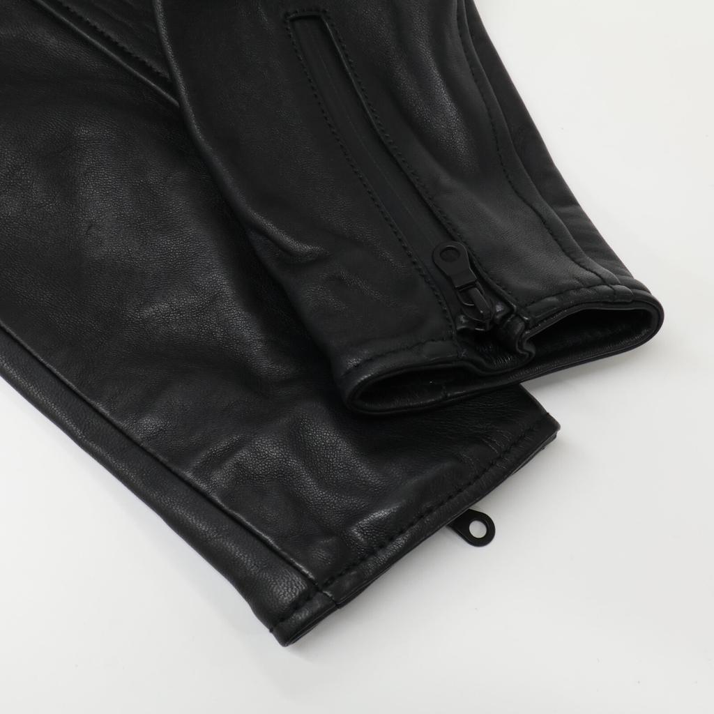 CATHY JANE AKCJ48 New Zealand Sheep Black Double Riders Jacket 2 blackUsed