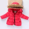 Winter Child Kids Solid Color Hoodie Zipper Coats Keep Warm Jacket Clothes