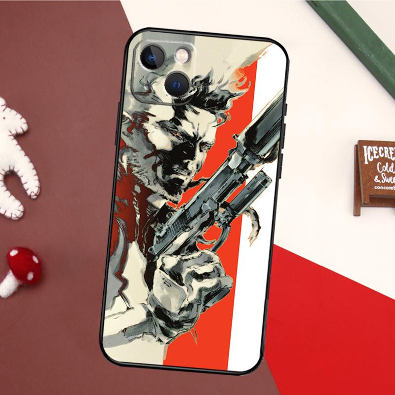 Metal Gear Solid Case For iPhone 11 12 13 14 16 15 Pro Max Plus Mini X XR XS Max 7 8 Back Cover