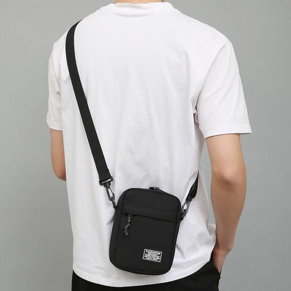 Lightweight Men's  Crossbody Bag Solid Color Small Square Bag Business Shoulder Bag  Business