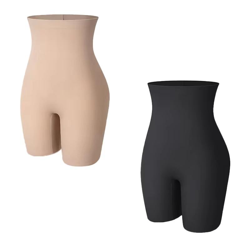 Pantaloni scurți anti-frecare pentru femei, talie înaltă, siguri, tip boyshort, invizibili sub rochie, lenjerie intimă fără cusături, chiloți cool, netezi, cu control, 2 buc