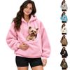 Felpa Unisex con Tasca per Cane, Felpa Sportiva a Manica Lunga
