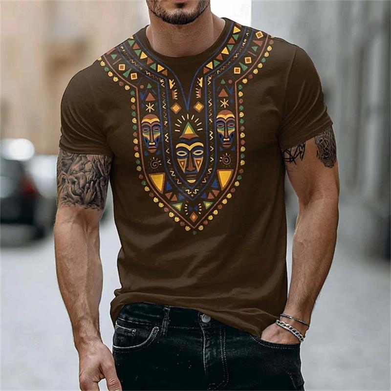 3D printed men's street wear loose short sleeved T-shirt summer men's T-shirt Y2K fashion