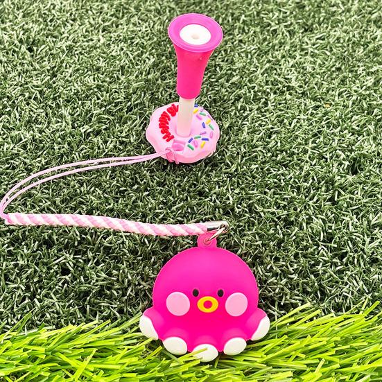 Octopus Golf Tee Hanger Plastic Anti Lost Golf Tee Ring with Strap Loss Prevention Tee Holder Golf Accessory Gift for Men Women