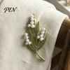 Plants Lapel Accessory Faux Pearl Leaf Brooch for Women, Vintage Theme Pin, Nature Inspired Clothing Jewelry Wedding Party Prom Women