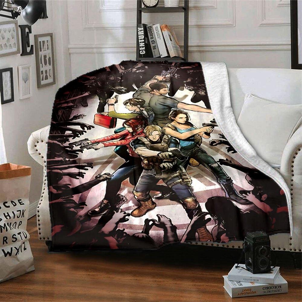 1pc Resident Evil 6 Blanket Soft Warm Throw for Home, Office, Travel All Season Cozy Bedding Gift, Office Cozy Accessory