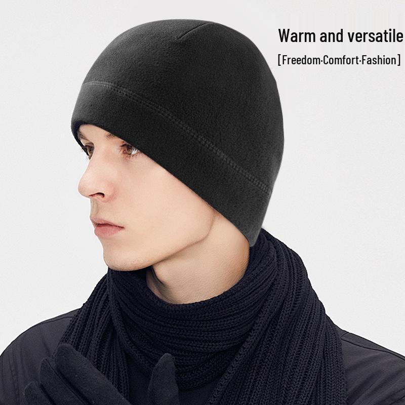 Men's and Women's Windproof Fleece Cycling Hat Set for Autumn and Winter