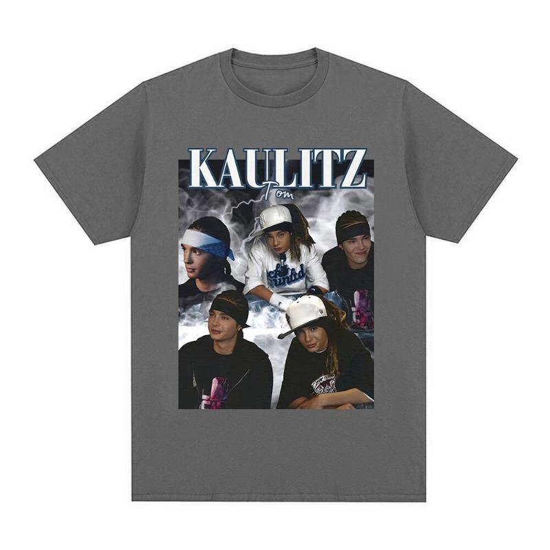Rock Band Tokio Hotel Tom Kaulitz Graphic T Shirt Men Anime Summer Personality Casual 100% Cotton Short Sleeve T-shirt