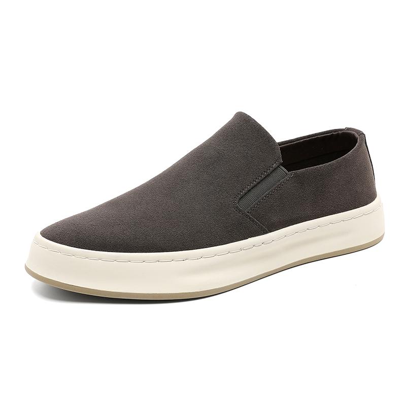 

The New Men s Suede Casual Loafers For Autumn And Winter Are Comfortable Lightweight Walking Shoe And Breathable Driving Shoes 46 серый