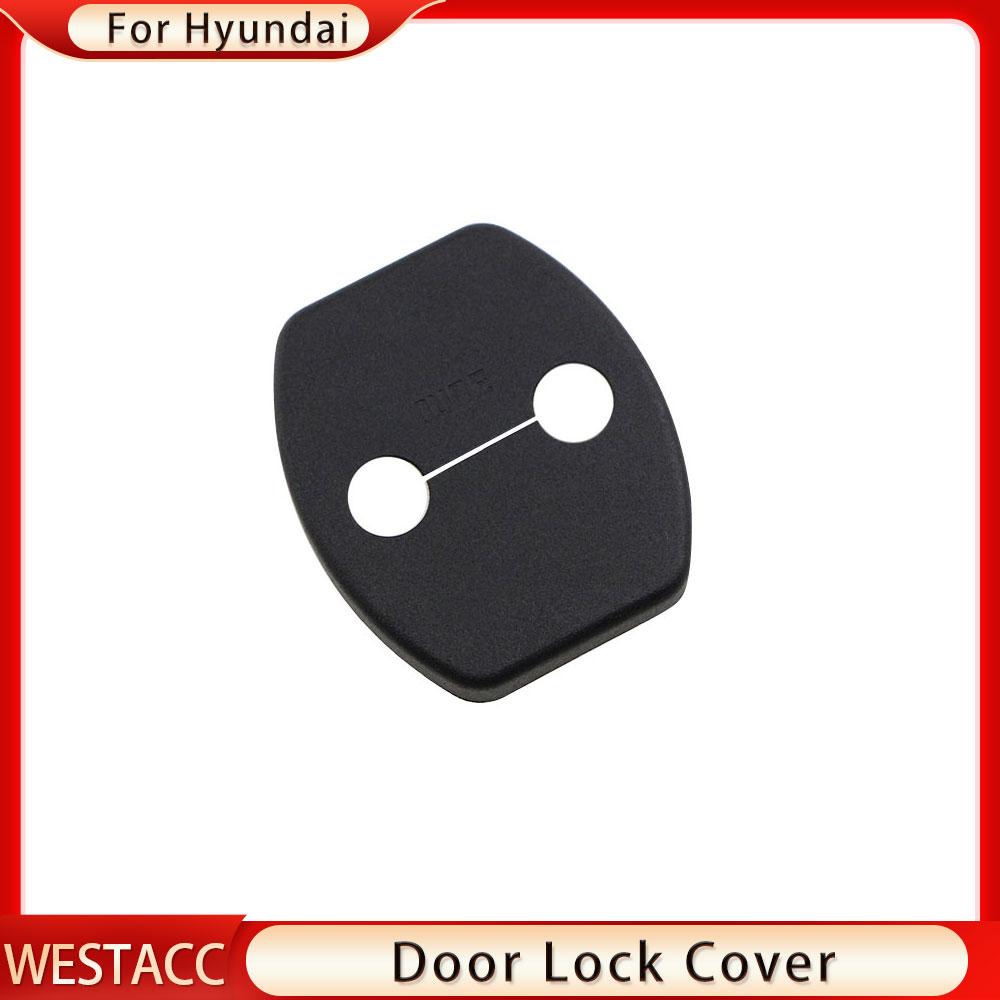 4 teile/satz ABS Auto Türschloss Abdeckung Schutz Aufkleber für Hyundai Tucson Sonata Creta Ix25 Kona Solaris 2016- 