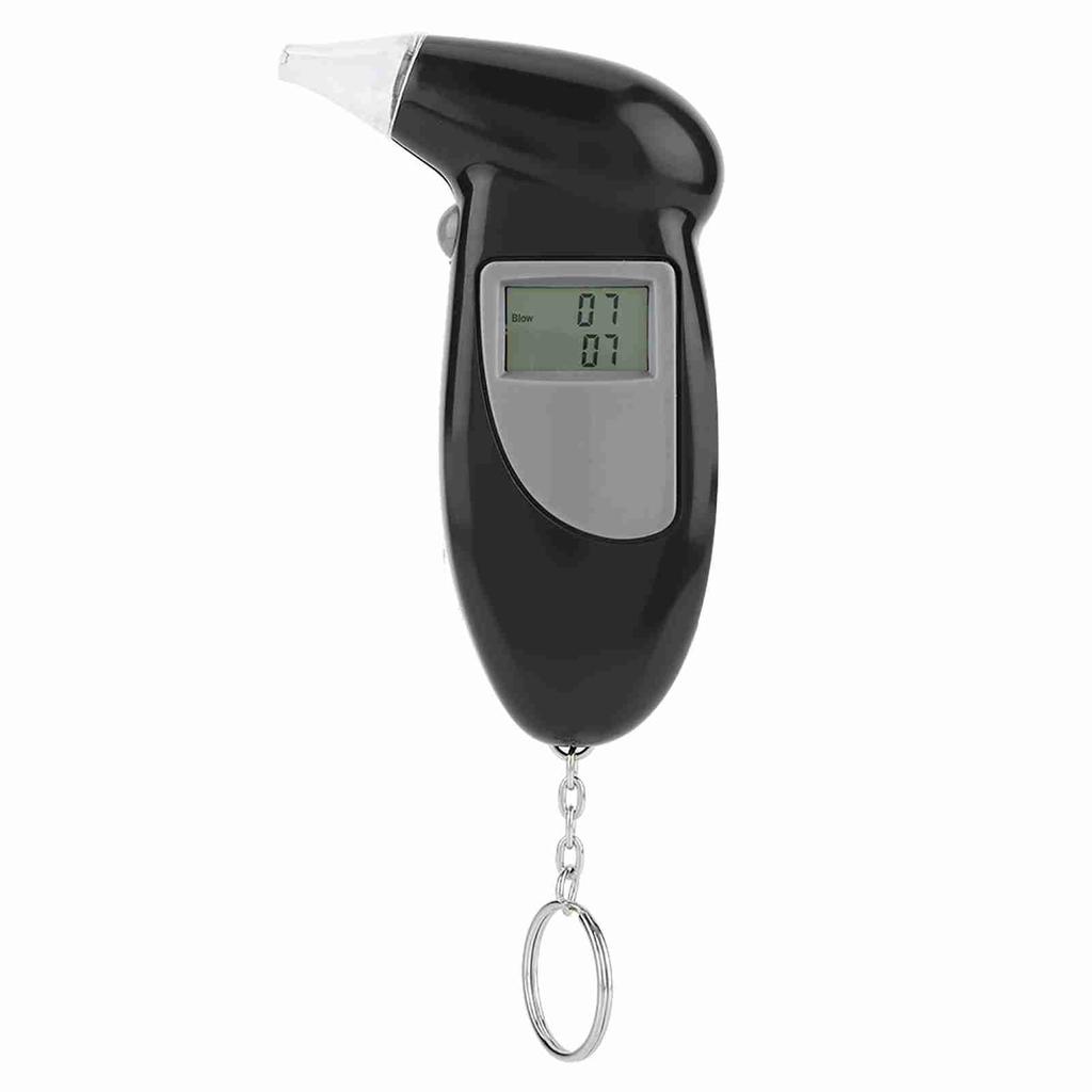 Digital LCD Screen Alcohol Breath Tester Portable Keychain Breath Analyzer 10pcs Mouthpiece