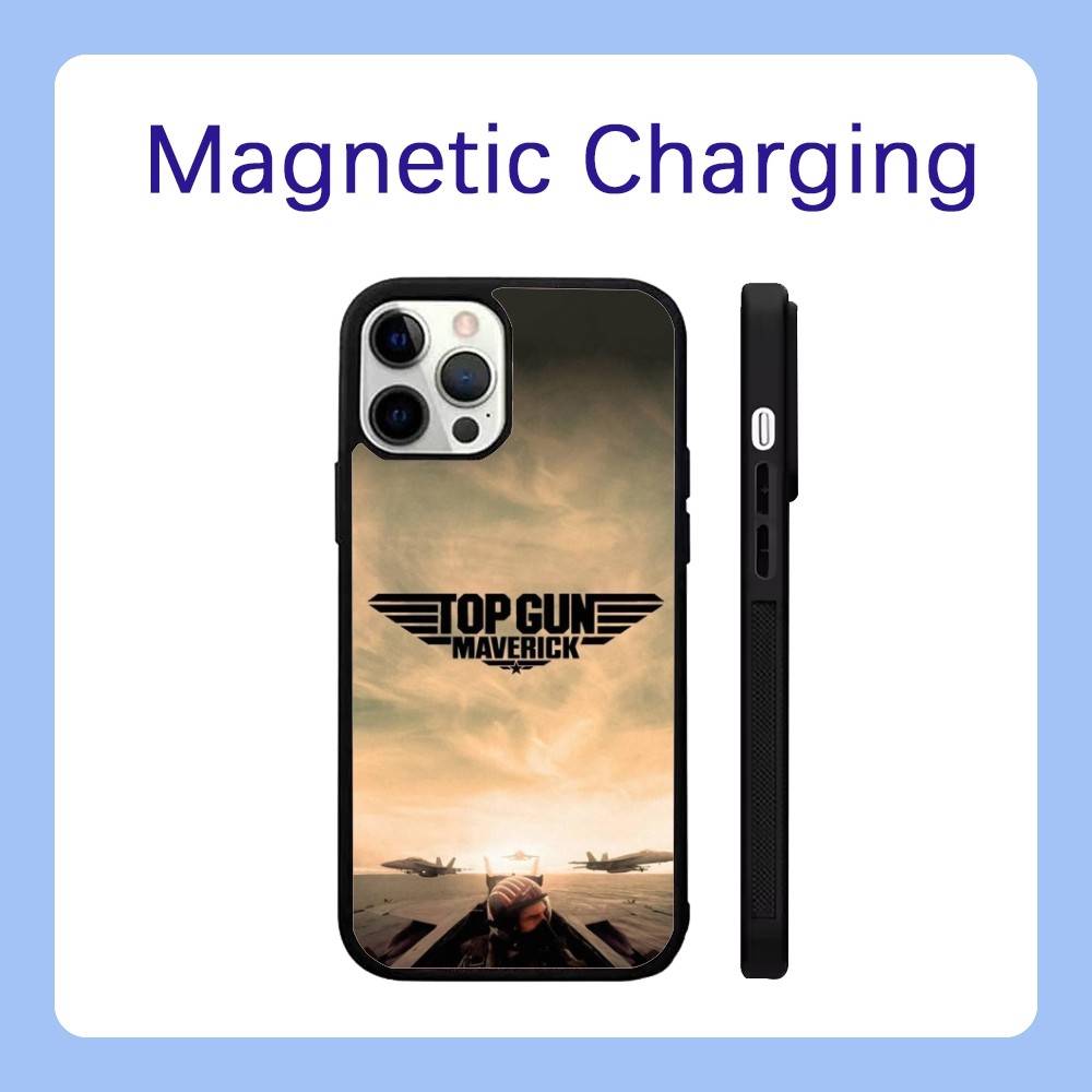 Top Gun M-MaverickS with Magsafe Phone Case For iPhone 17,16,15,14,13,12,Pro,Max,Plus Magnetic Wireless Charge Cover
