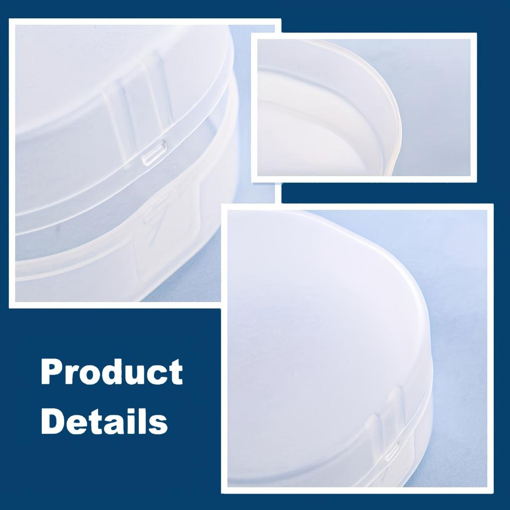 Transparent Plastic Round Holder - Portable Cosmetic Pad & Makeup Remover Organizer, Sealed Travel Design for Brushes, Balls