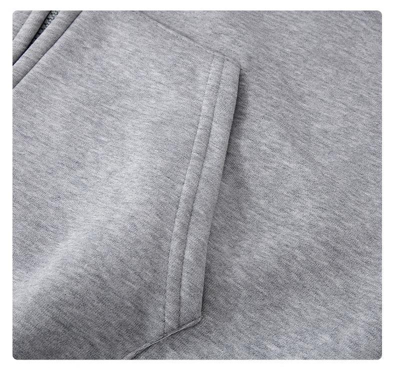 Women's Grey Hooded Fleece Sweatshirt - Slimming Thick Zip-Up Cardigan for Autumn/Winter 2025