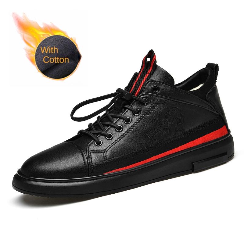 

Классические брендовые мужские повседневные туфли из натуральной кожи с внутренними высокими каблуками, зимние высокие хлопковые туфли, мужские оксфордские туфли, прочные 45