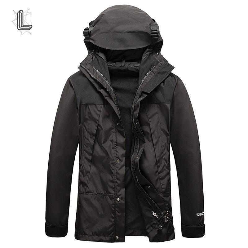 Höst- och vinterfärgsmatchande dunjacka för män Vattentät och vindtät vadderad utomhusjacka för män och kvinnor