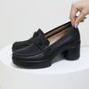 Jisyu Vita Platform Pumps Natural Cowhide