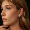 Silver screw-on stud earrings with Moissanites, 0.5 ct, 925 silver