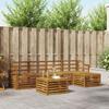 Outdoor Sofa Set 6 pcs Natural