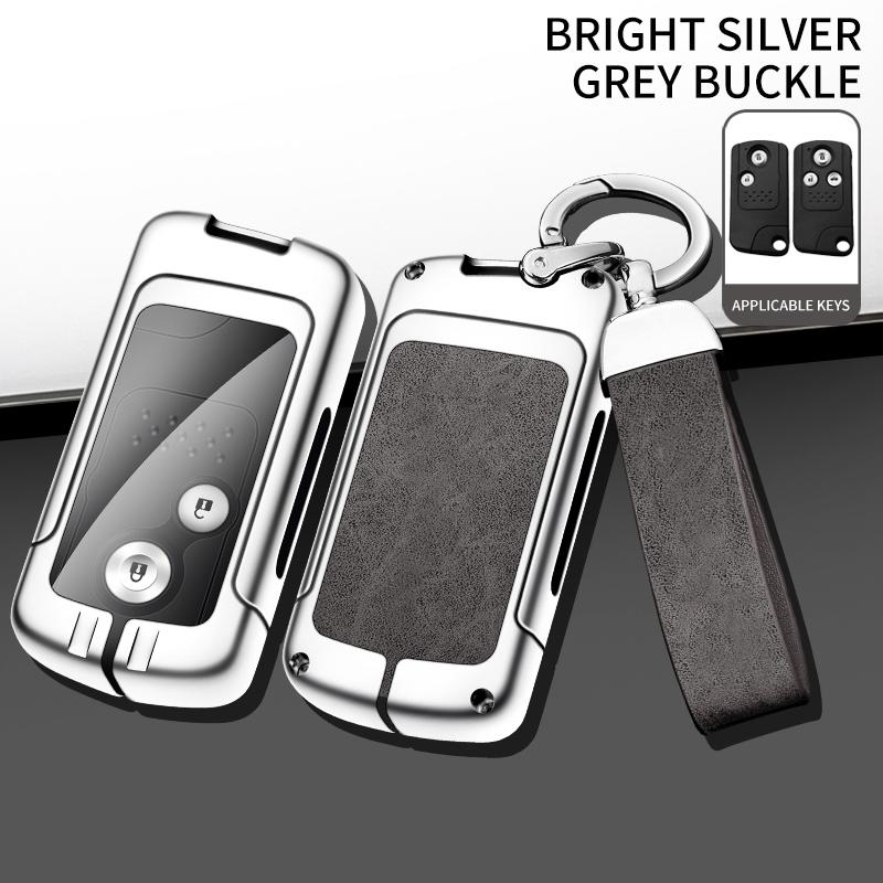 Car Metal Key Case Cover Shell Fob for Honda Fit Jazz Shuttle GP2 Spada StepWgn RG1 Freed Spike Ge6 Key Chain Accessories