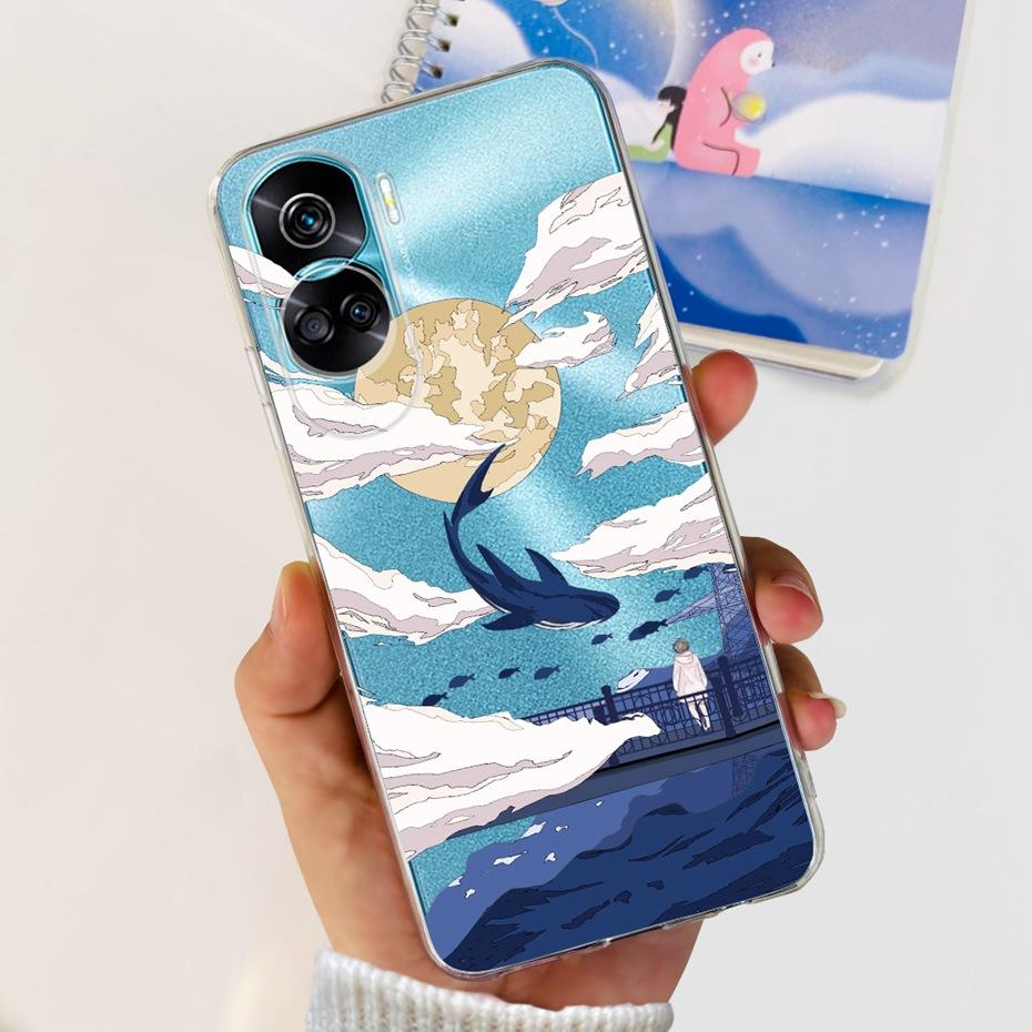 For Honor 90 Lite CRT-NX1 Cool Dragon Cartoon Phone Case For Honor 90lite Soft Silicone TPU Cases