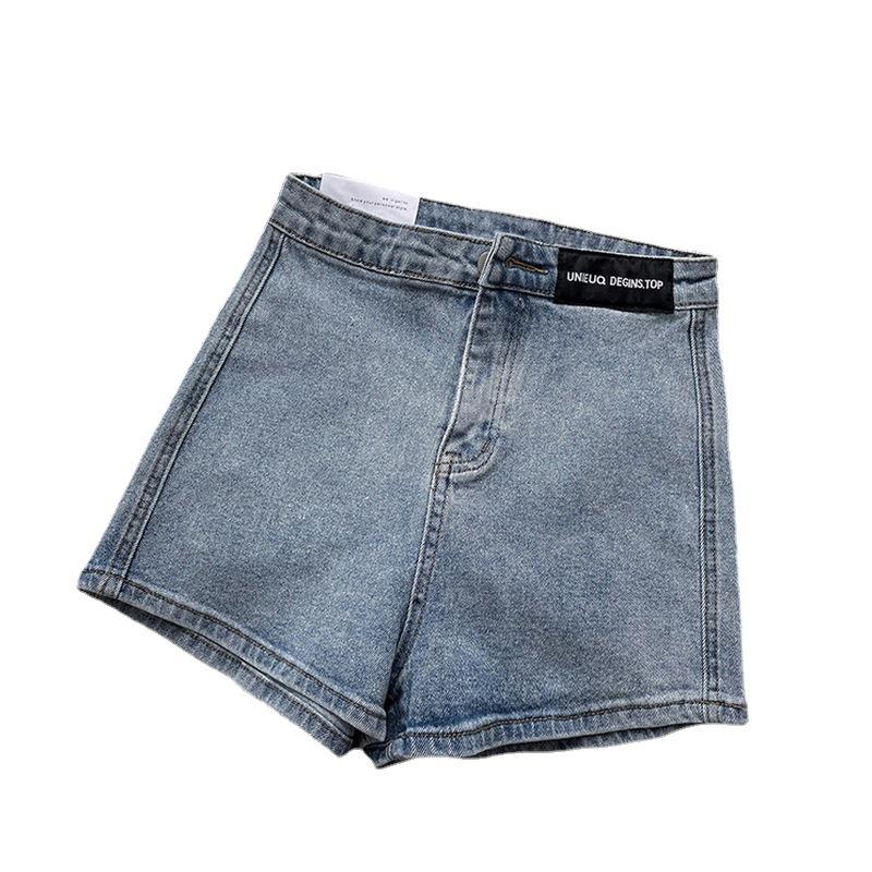 Cowboy Shorts for Women New High Waisted Slim Fit Elastic Versatile A-line Denim Shorts