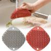 Kitchen Multi-functional Brush, Decontamination Oil Resistant Scrubbing Pad Brush Silicone Fruit and Vegetable Cleaning Brush