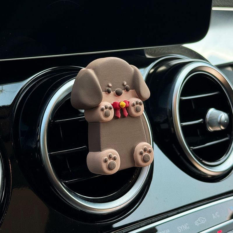 Car Perfume Aroma Diffuser Cute Dachshund Puppy Heart-Shaped Air Vent Fragrance Diffuser Stone New Car Gift Dog Light Fragrance Bow Tie Dachshund Puppy