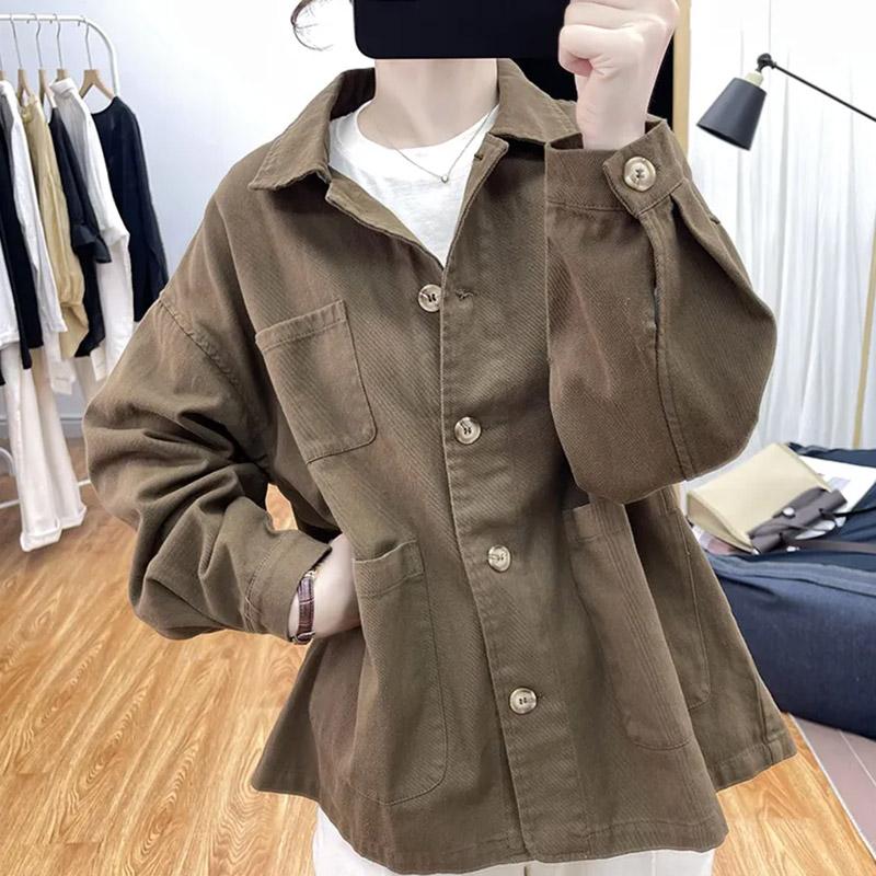 Coat for Women Cotton Autumn Winter Thickened Casual Oversize Loose Sleeve Jacket
