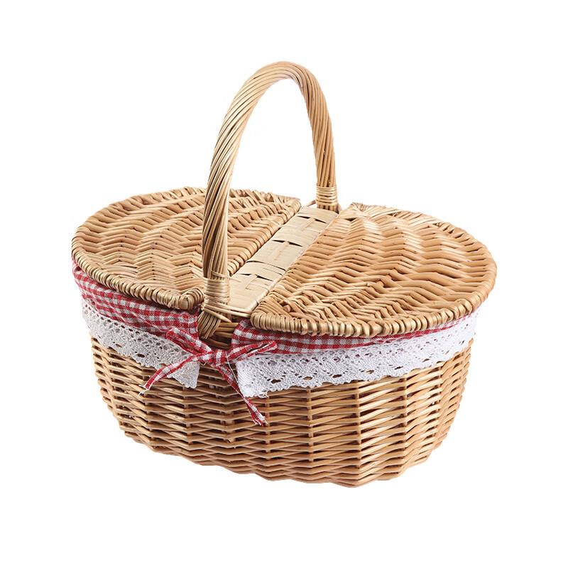 OEING Wicker Picnic and Storage Basket