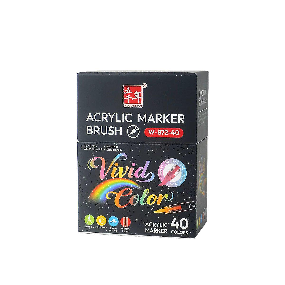 80-Color DIY Student Watercolor Acrylic Marker Pen Set