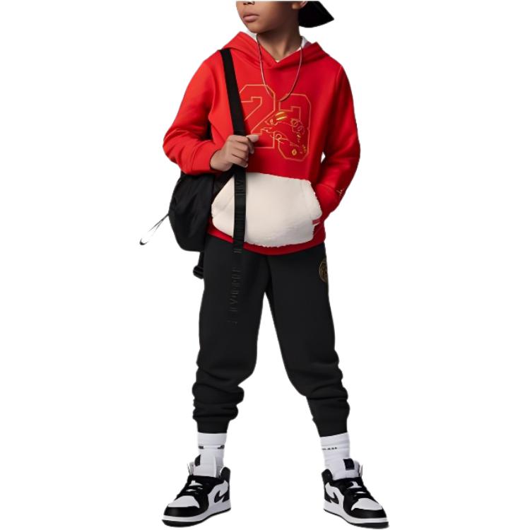 Jordan Kids Casual Sportswear Hooded Moderate FJ9633-010 M