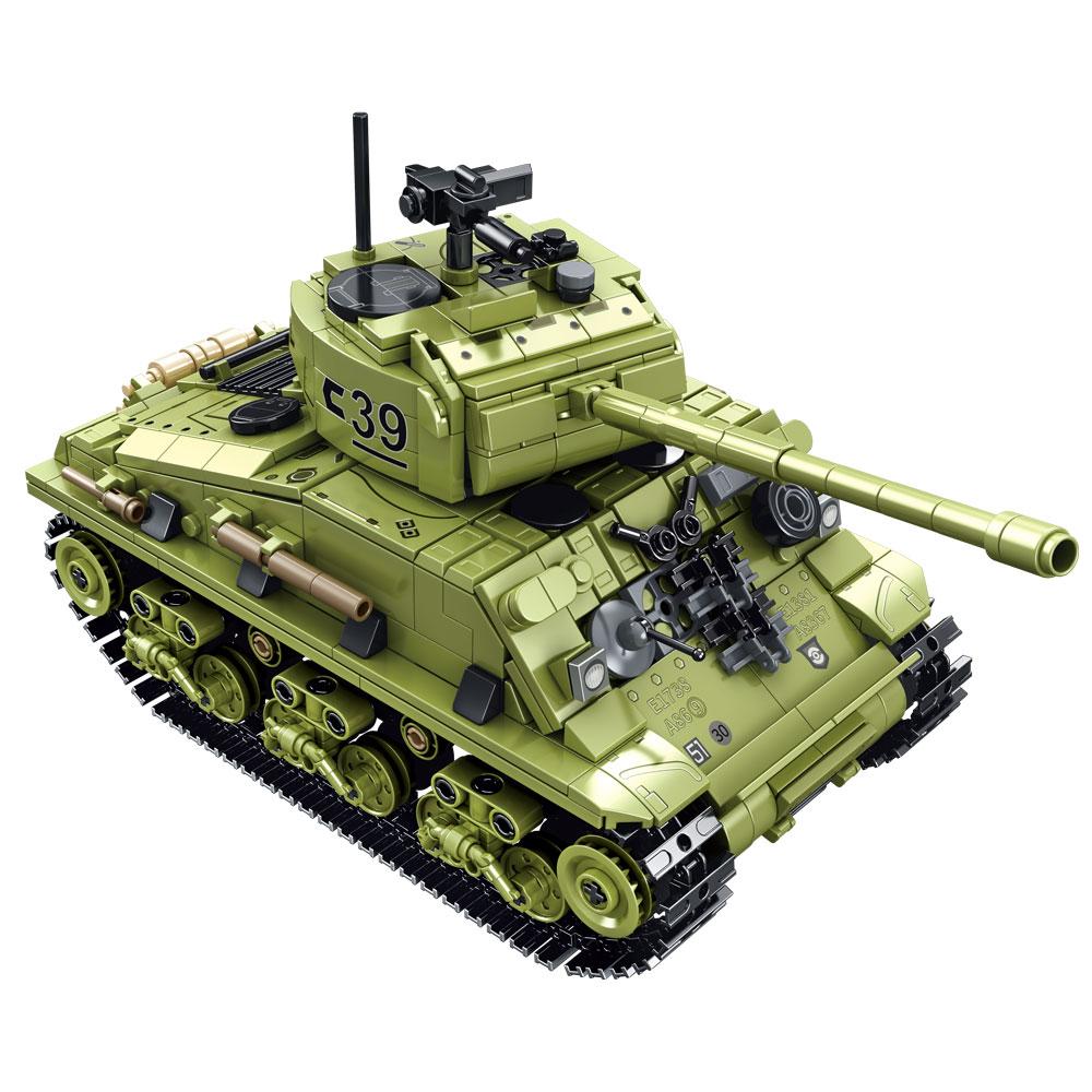 WW2 Military World War 2 Building Blocks Army Soldiers Leopard Main Battle Tank Bricks Toys For Children Gift