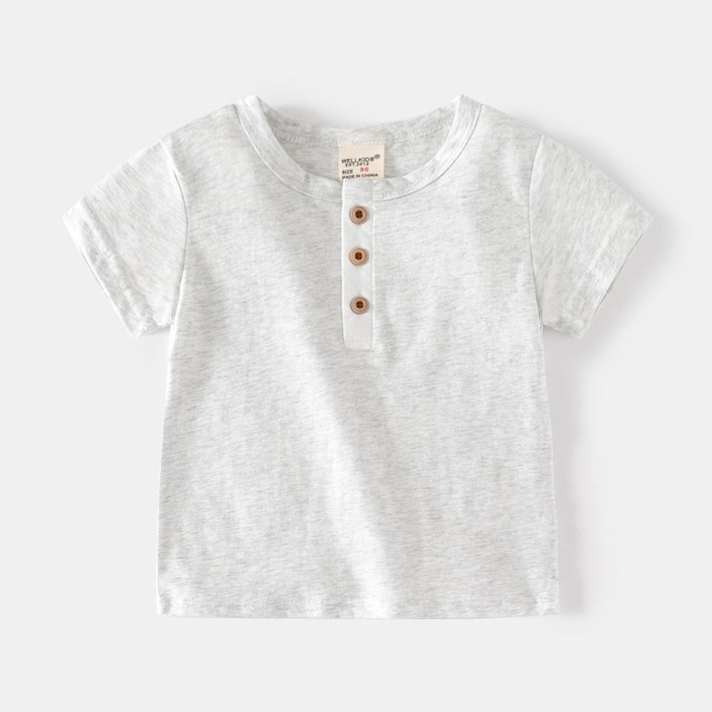 Boys' Soft and Comfortable Cotton Short-Sleeve Summer T-Shirt