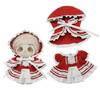 AXLUCE Plush Clothes - 20cm Lolita Hooded Cape Doll (Red)