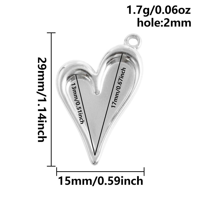 6 Stück Nicht verblassend Oval Quadrat Herz Anhänger Leere Tablett Basis Fassungen DIY Schmuckherstellung Zubehör Edelstahl Anhänger Charm Großhandel