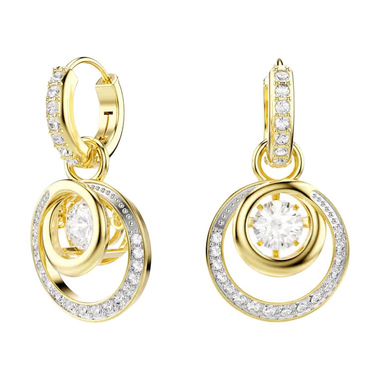 Swarovski Hyperbola Water Drop Design Cubic Zirconia Earrings Unisex Earrings White 5738249