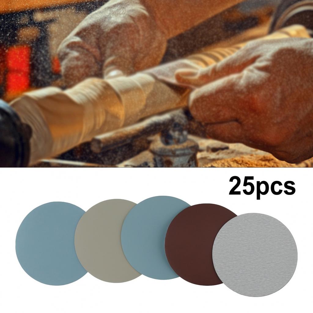 25pcs Sanding Disc 125mm Wet & Dry 5 Inch 1000-5000 Grits High Quality