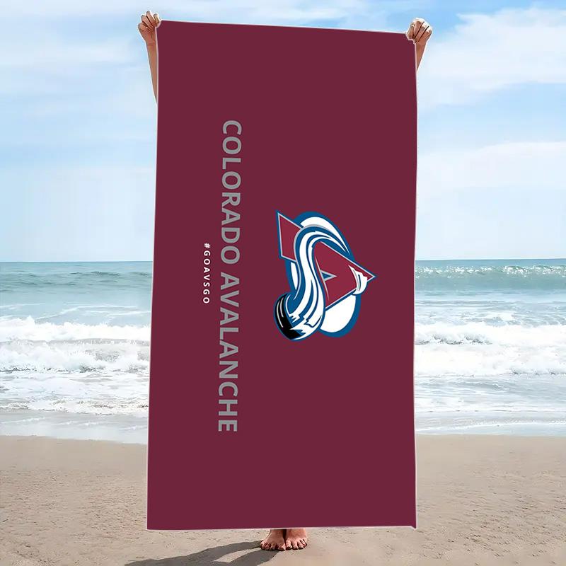 Colorado Avalanche Logo Print Beach Towel, Large Soft Quick Dry Towel for Beach Camping Swimming